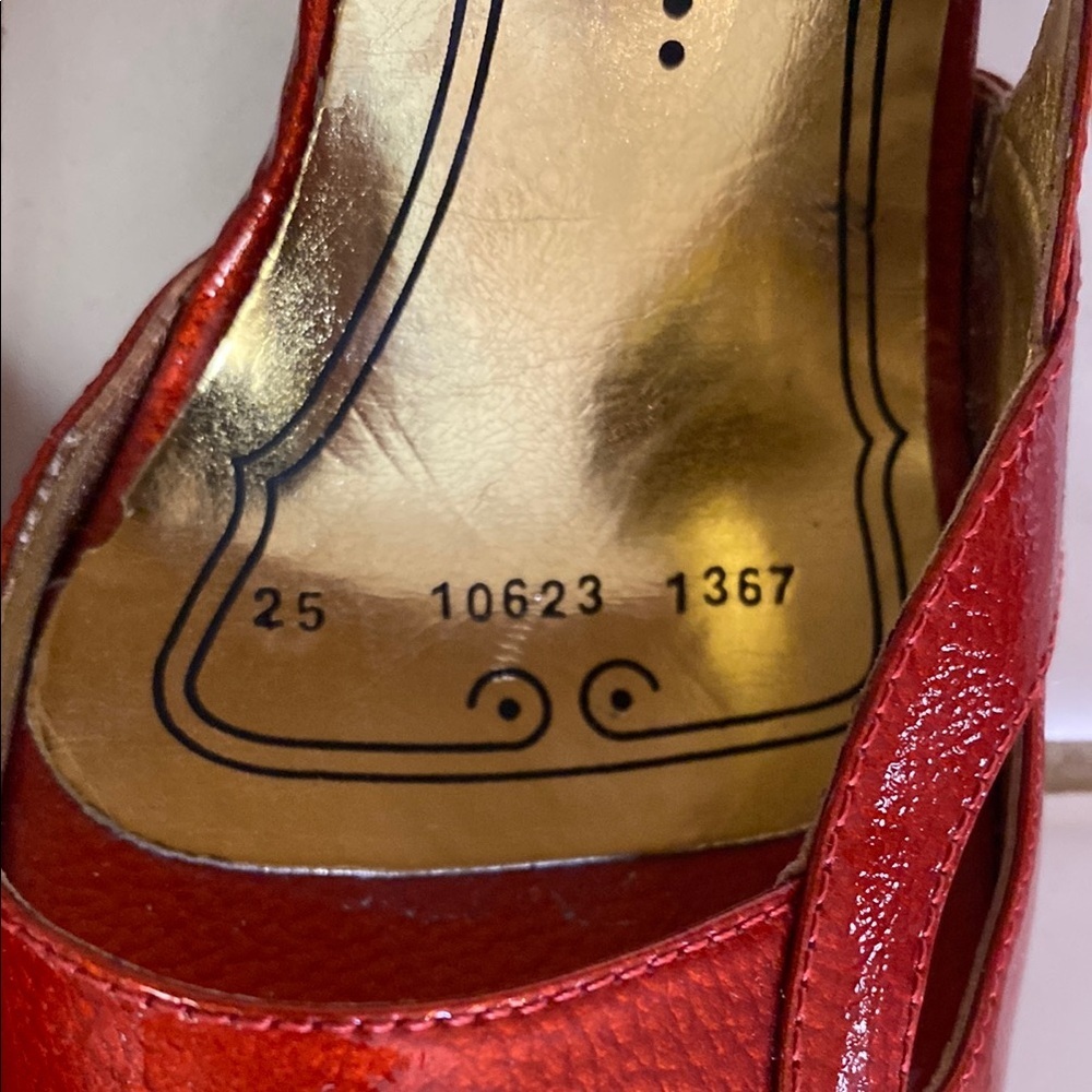 Elegant Red Peep-Toe Heels - Picture 3 of 9